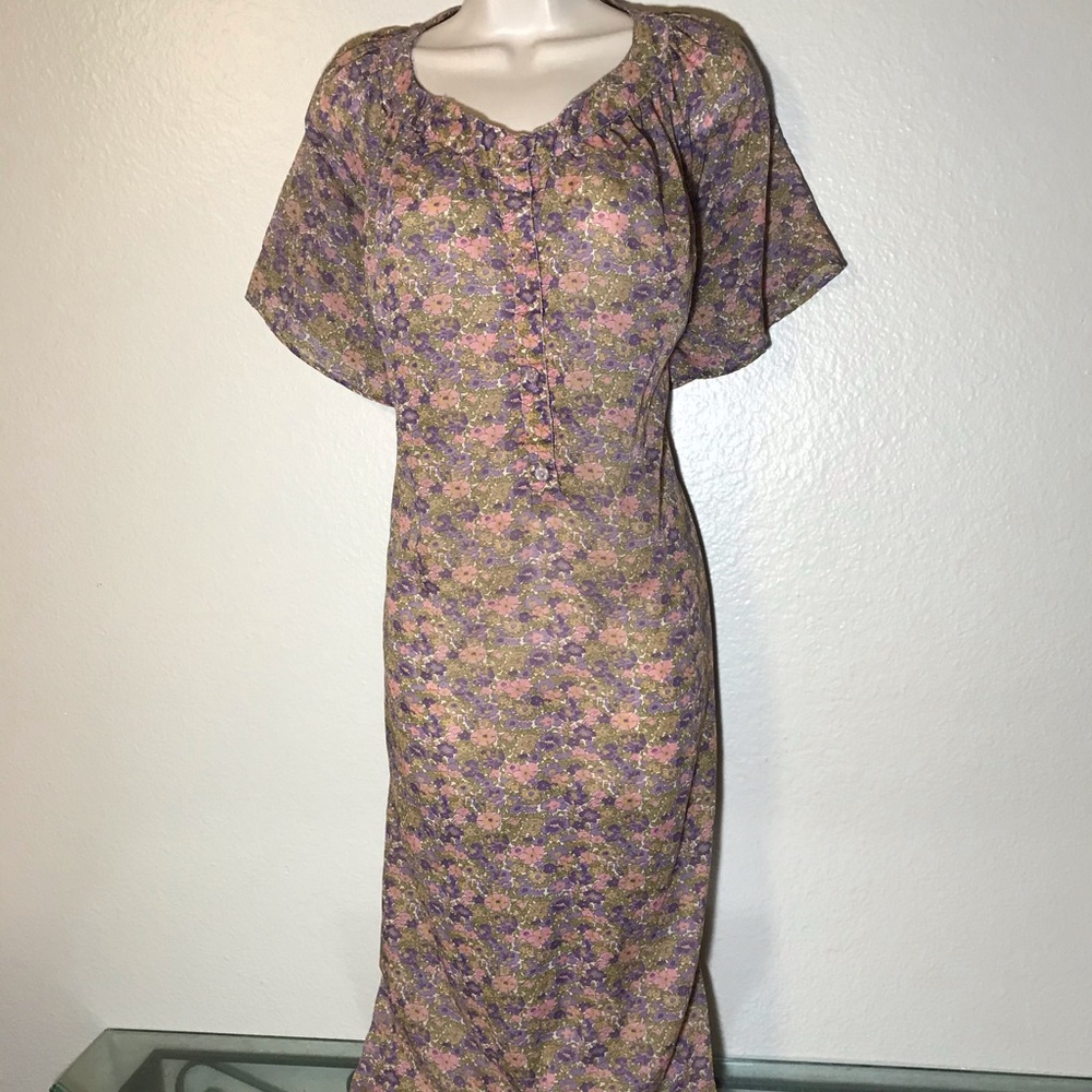 Vintage Torrente floral sheer dress